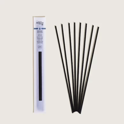 Pack of 8 polymer black sticks 24cm