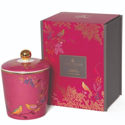 Sara Miller London Pink Birds Sandalwood, Cardamon & Oud Candle