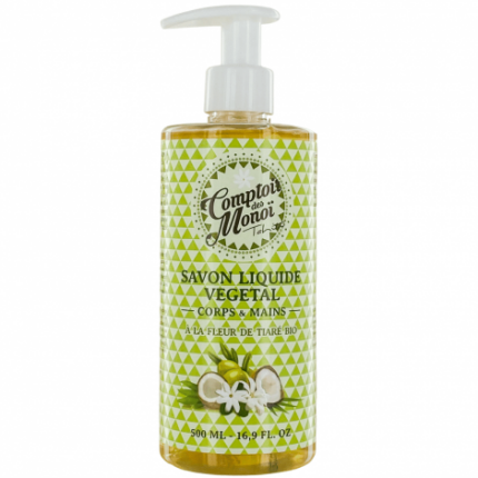 Liquid body & hand soap with Organic Tiare flower 500ml