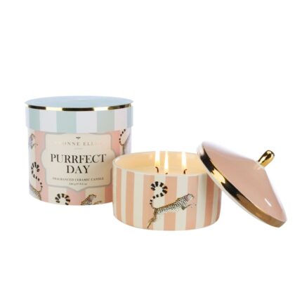 Yvonne Ellen Purrfect Day Ceramic Candle
