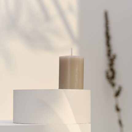 Cylindrical candle 10h Timeless Taupe