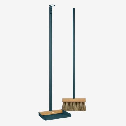 Andree Jardin long handled broom dustpan set - Clynk NATURAL - STORM BLUE