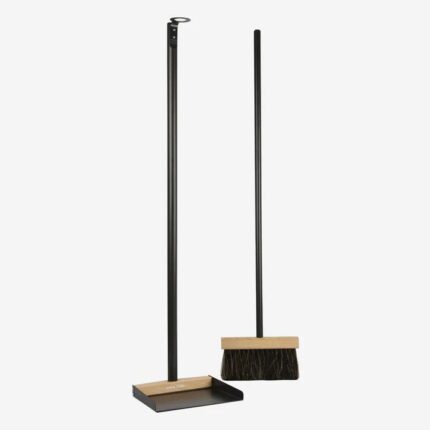 Andree Jardin long handled dustpan + broom set - BLACK