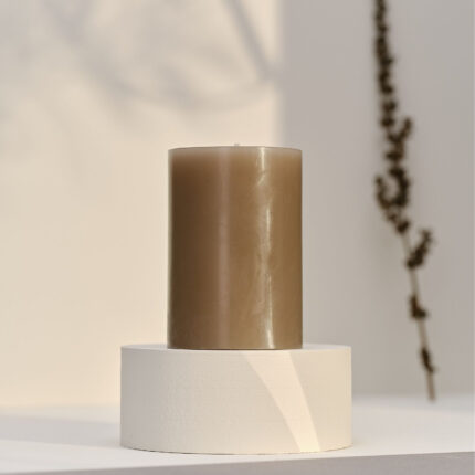 Cylindrical candle 50h Timeless Taupe