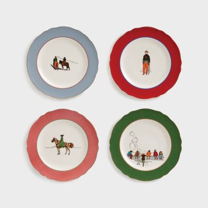 Plate western set of 4