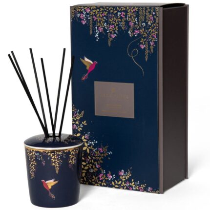 Sara Miller London Navy Hummingbird Amber, Orchid & Lotus Blossom Diffuser 200ml