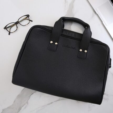 Black Leather Bag - Full Grain Cowhide