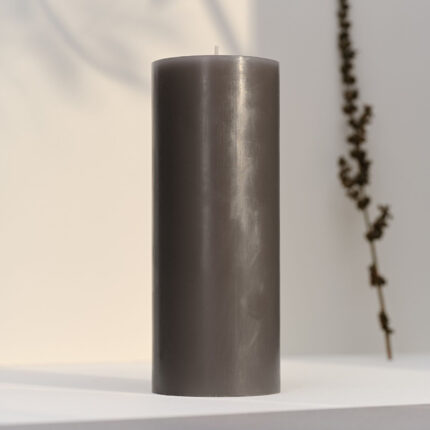 Cylindrical candle 125h Timeless Gray