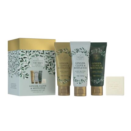 Ginger, Clove & Mistletoe Gift cube (3x75ml tubes, 40g Luxury Soap)