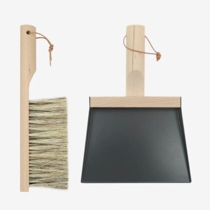 Andree Jardin hand brush + dustpan set - Clynk NATURAL - BLACK