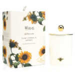 RHS Wildscents Sunflower & Amber Ceramic Candle