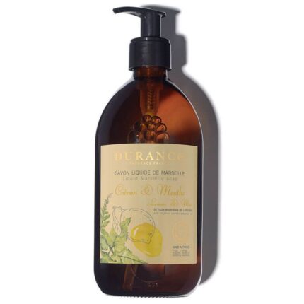 Liquid Marseille Soap Lemon & Mint 500ml Glass Bottle