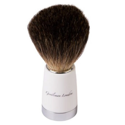 Shaving Brush - White Chromed, Medium, Pure Badger