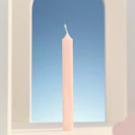 12 Pastel Pink 7h Straight Candles