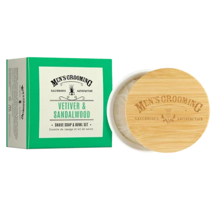 Vetiver & Sandalwood Shave Soap & Bowl Set 100g