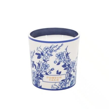 4 Wicks Gold & Blue Candle 1.4Kg
