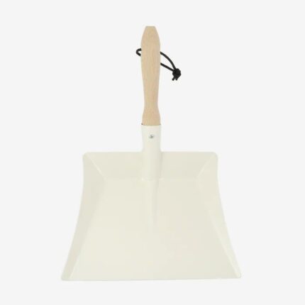 Andree Jardin metal dustpan - Beechwood handle  - WHITE