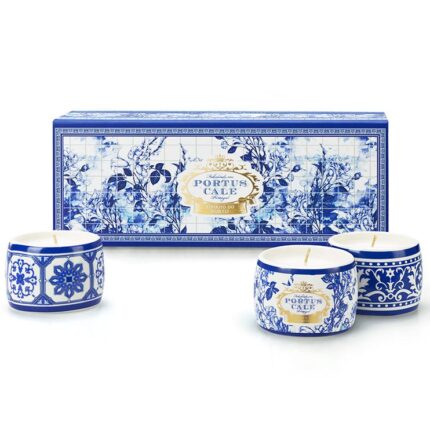 Portus Cale Gold & Blue Fragranced Candle Set