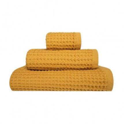 Favo Set of 3 Towels Pale Gold