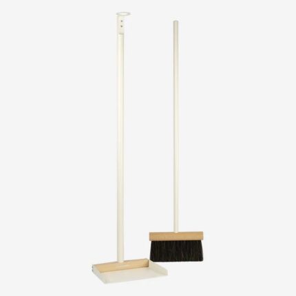 Andree Jardin long handled dustpan + broom set -WHITE