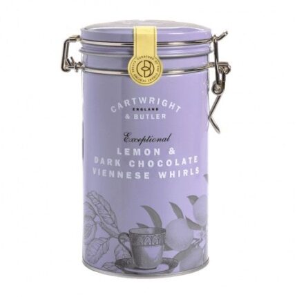 Lemon & Dark Chocolate Viennese Whirls in Tin 200gr
