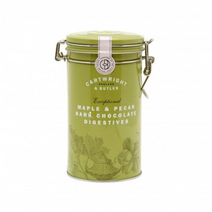 Maple & Pecan Dark Chocolate Digestives in Tin 200gr