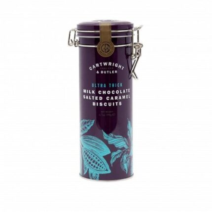 Ultra Thick Milk Chocolate Salted Caramel Biscuits Tin 190gr