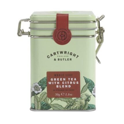 Green Tea with Citrus Blend Pyramid Tea Bags in Tin 30g
