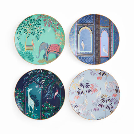 Sara Miller Sara Miller India Set of 4 Cake Plates