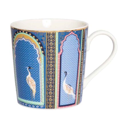 India Mug Lattice Window's - Indigo