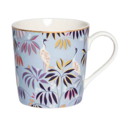India Mug Crane Garden - Sky Blue