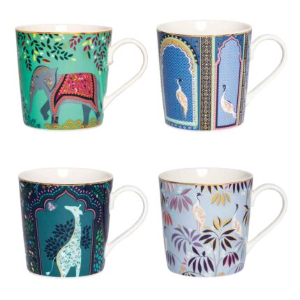 India Mugs Assorted - Set of 4