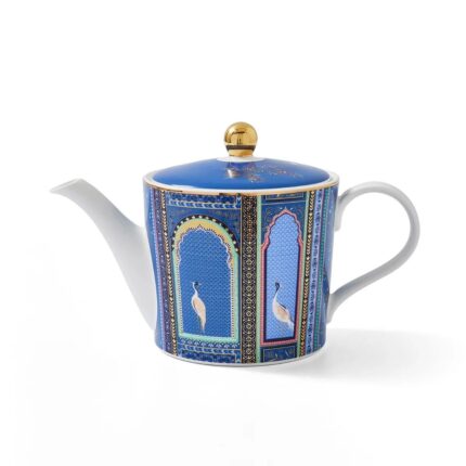 India Teapot Lattice Window's - Indigo