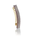 Goatskin & Swarovski crystals barrette BLING