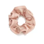 Silk & leather scrunchie JAZZY