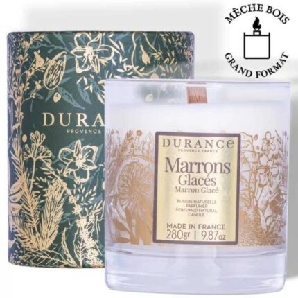 Wooden Wick Candle Marrons Glaces