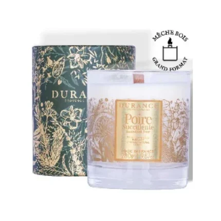 Wooden Wick Candle Succulent Pear