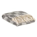 Recycled Checkered Throw Isabel Ardoise 130 X 160